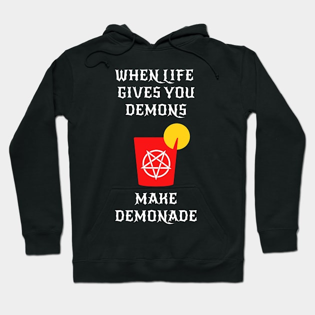 Funny Satanic Pentagram Drink Hoodie by sqwear